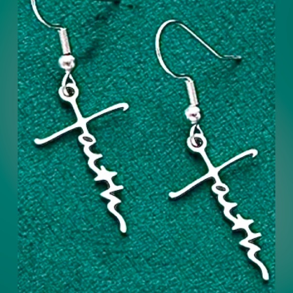 Sterling Silver .925 
Faith earrings 
BRAND NEW - Picture 1 of 5